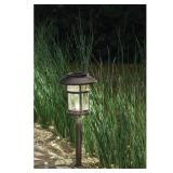 Pack of 6 ,Duncan 10 Lumen Bronze LED Weather Resistant Outdoor Solar Path Light with Plastic Lens