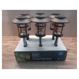 Pack of 12 ,Duncan 10 Lumen Bronze LED Weather Resistant Outdoor Solar Path Light with Plastic Lens - Retail: $60