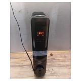 1500-Watt Black Indoor Electric Oil-Filled Radiator Convection Radiant Space Heater with Remote Control for Living Space - Retail: $100