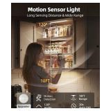 Under Cabinet Lighting Wireless,Rechargeable Battery Motion Sensor Light Indoor,LED Closet Lights USB Charging,3 Color Dimmable Under Cabinet Lights for Kitchen, Cabinet, Wardrobe (3 Pcs)12in