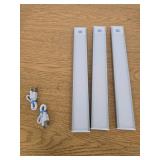 Under Cabinet Lighting Wireless,Rechargeable Battery Motion Sensor Light Indoor,LED Closet Lights USB Charging,3 Color Dimmable Under Cabinet Lights for Kitchen, Cabinet, Wardrobe (3 Pcs)12in