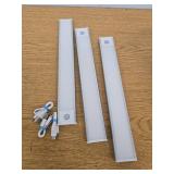 Under Cabinet Lighting Wireless,Rechargeable Battery Motion Sensor Light Indoor,LED Closet Lights USB Charging,3 Color Dimmable Under Cabinet Lights for Kitchen, Cabinet, Wardrobe (3 Pcs)12in