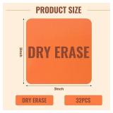 128 Pcs Dry Erase Magnetic Labels, 3 x 3 Reusable Writable Name Tags Magnetic Label Stickers