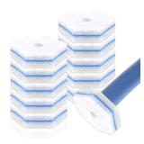 10 Pack Toilet Wand Refills Compatible with Clorox ToiletWand Handle, Disposable Toilet Bowl Cleaning System Replacement Heads, Hexagon Scrubber Polyester for Bathroom Deep Clean