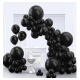 300 Pcs Black Balloons, Different Sizes 18,12,10 and 5 Inches