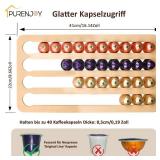 Adhesive Coffee Pod Holder for Nespresso Original Line, Coffee Pod Storage, Holds 40 Espresso Pods, Vertical or Horizontal Mount, Small (one pack)