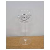 Vintage 1966 Engraved Wine Glass