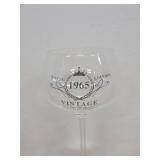 Vintage 1966 Engraved Wine Glass