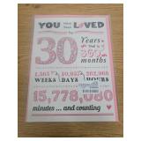 30th Birthday Card and Decorations Set