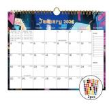 3 Count of 2026-2027 Wall Calendar - Includes January 2026 to June 2027, 18-Month Paper Wall Calendar 11 x 8.5 Inches.