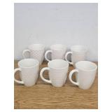 12 OZ White Ceramic Coffee Mugs Set of 6
