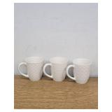 12 OZ White Ceramic Coffee Mugs Set of 6