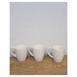 12 OZ White Ceramic Coffee Mugs Set of 6