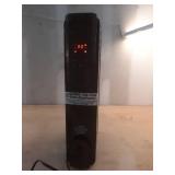 1500-Watt Black Indoor Electric Oil-Filled Radiator Convection Radiant Space Heater with Remote Control for Living Space - Retail: $100