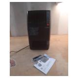 1500-Watt 20 in. Black Electric Console Ceramic Space Heater with Tip-Over Switch, Adjustable Louvers, Timer, Remote - Retail: $90