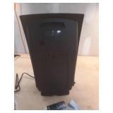 1500-Watt 20 in. Black Electric Console Ceramic Space Heater with Tip-Over Switch, Adjustable Louvers, Timer, Remote - Retail: $90