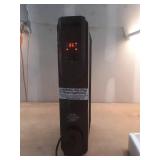 1500-Watt Black Indoor Electric Oil-Filled Radiator Convection Radiant Space Heater with Remote Control for Living Space (See Details)- Retail: $100
