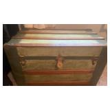 1900s Steamer Trunk with Wood Slats