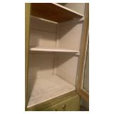 Vintage green Display Cabinet with Glass Doors 75x36x16