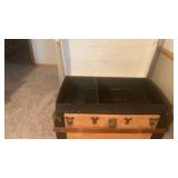 1900s Steamer Trunk with Metal Hardware 24x36x21