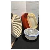 Microwave and Tupperware pieces