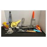 Kitchen utensils, plastic ice cubes and more