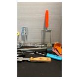 Kitchen utensils, plastic ice cubes and more