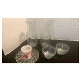 Hopalong Cassidy coffee cup, milk jugs and dessert bowls