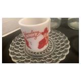 Hopalong Cassidy coffee cup, milk jugs and dessert bowls