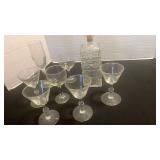 Decanter and drinking glasses