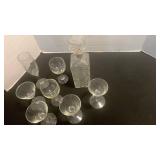 Decanter and drinking glasses