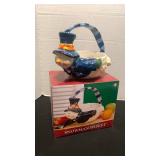 Ceramic Snowman Holiday Basket