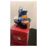 Ceramic Snowman Holiday Basket