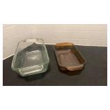 Small glass loaf pans