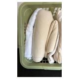 Basket of batting and flannel