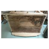 Small wooden Table 32 with niches tall, 26 inches wide and 17 inches deep