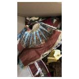 Quilt squares and material scraps