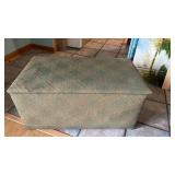 Wooden Storage Cabinet with Diagonal Pattern Fabric - 15 inches tall, 31 inches wide and 17 inches deep