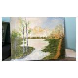 Two paintings.  Both are 16 x 20