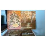 Two paintings each 20 x 16 and a print