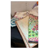 Hand embroidery, crochet and quilting pieces