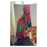 Two aprons, table runner and mesh bag