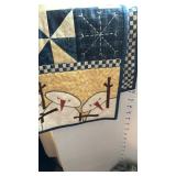 Handmade Christmas pieces and two tea towels