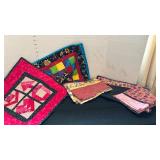 Handmade Quilted pieces and two pillow cases - one is for a small pillow and a wall hanging