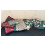 Material and pieces for unfinished quilting project