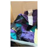 Tub with Quilting material, patterns and more