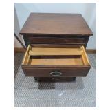 Side table with storage drawers