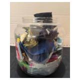 Tub of cotton scraps