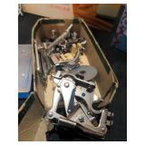 Buttonholer, coverstitch binder assorted sewing machine feet and misc.