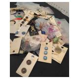 Mixed lot of buttons and buckles